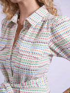 'SAFARI' SHIRT DRESS IN AZTEC MULTI