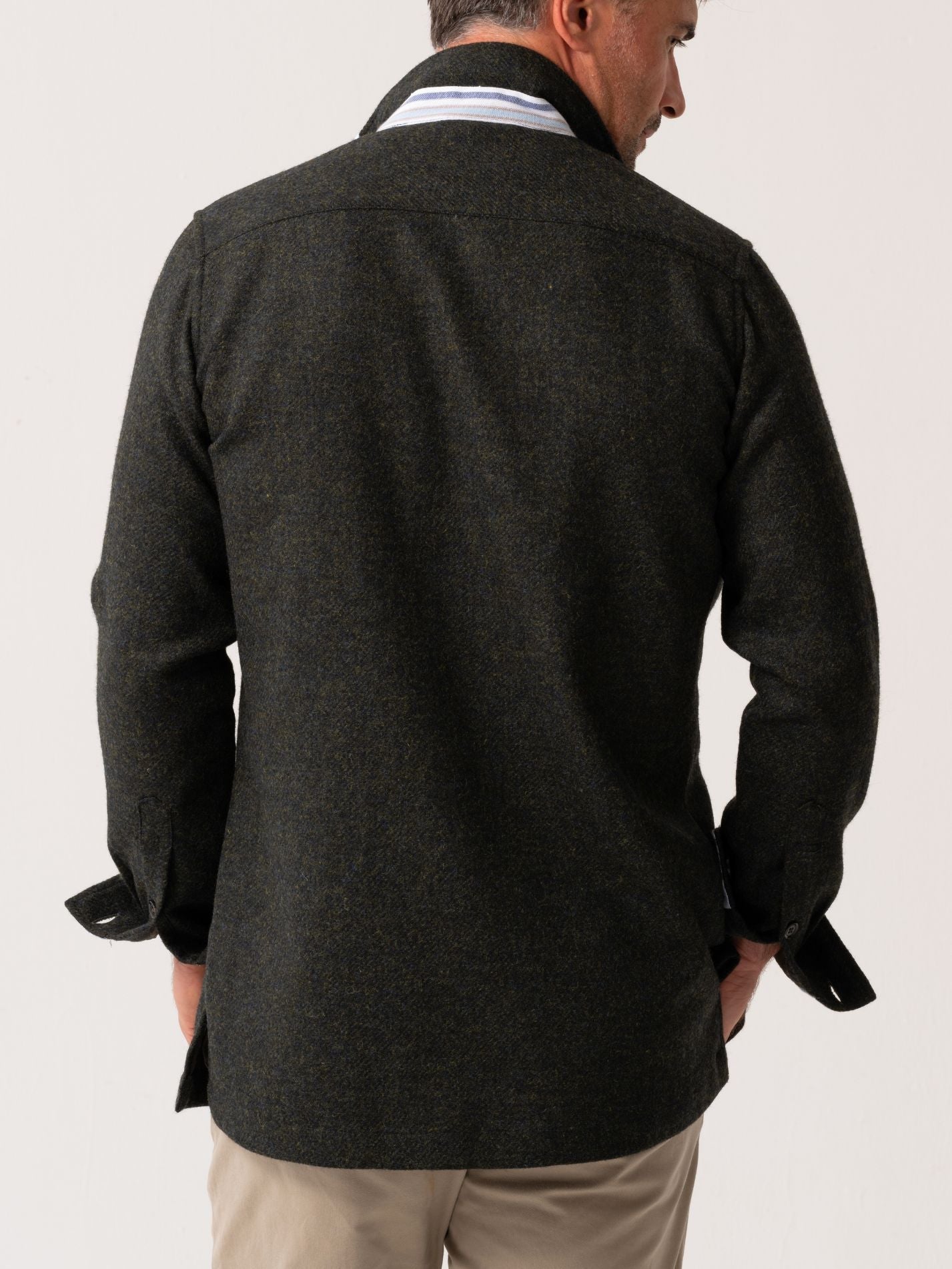 Wool Safari Jacket - Artillery Green