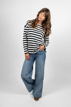 Sam Midweight Organic Cotton Black Stripe T-Shirt