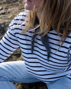 Sam Midweight Organic Cotton Navy Breton T-Shirt