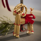 Scandi Christmas Straw Goat Hanging Tree Decoration | 2 Sizes