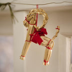 Scandi Christmas Straw Goat Hanging Tree Decoration | 2 Sizes