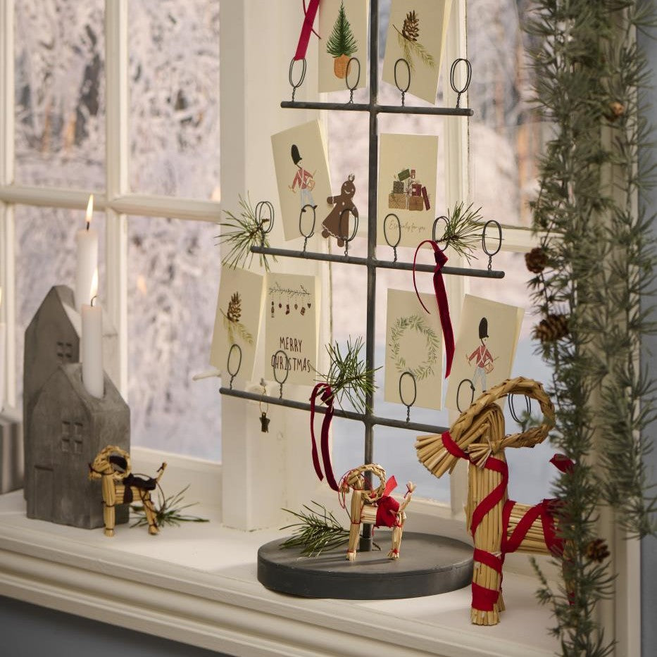 Scandi Christmas Straw Goat Hanging Tree Decoration | 2 Sizes