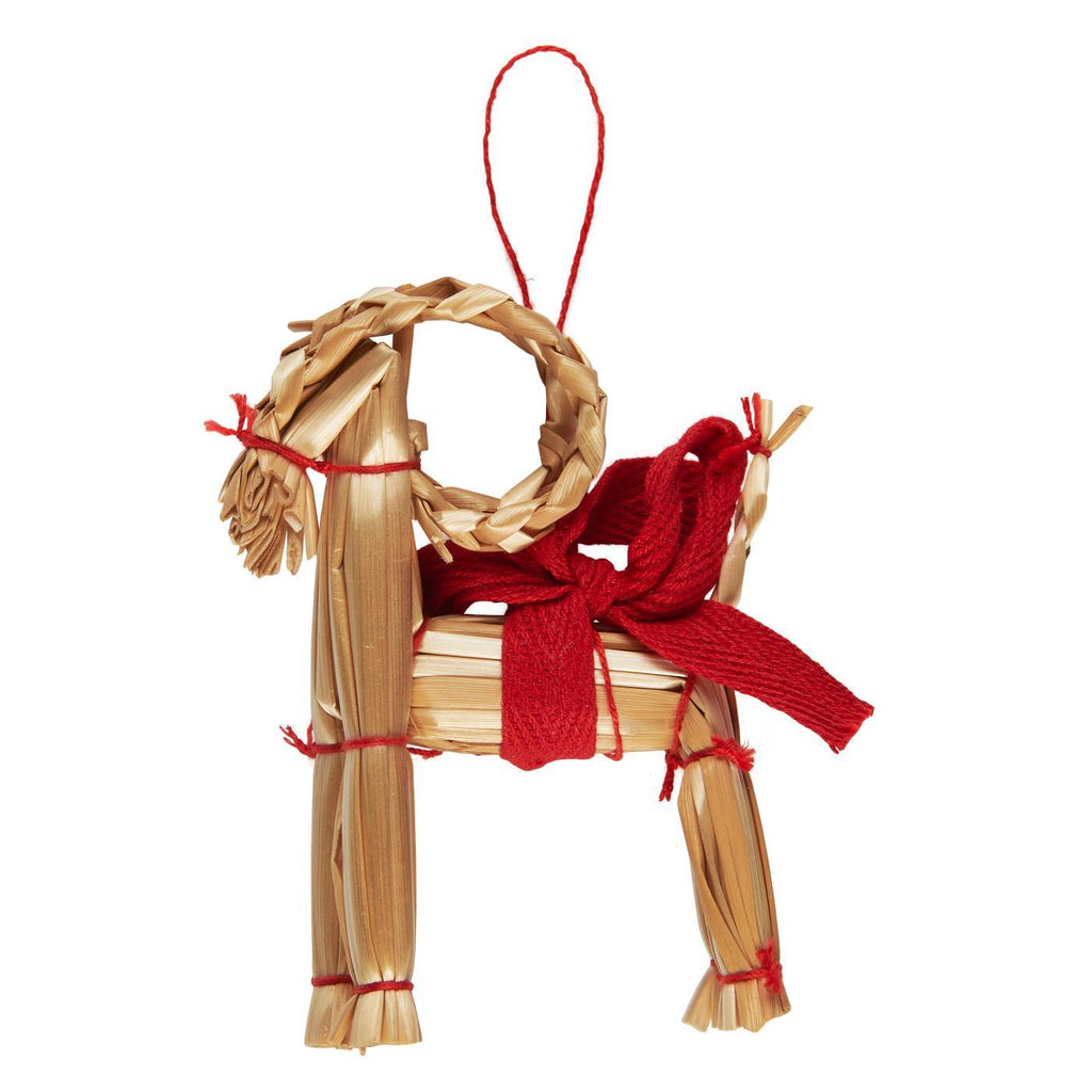 Scandi Christmas Straw Goat Hanging Tree Decoration | 2 Sizes