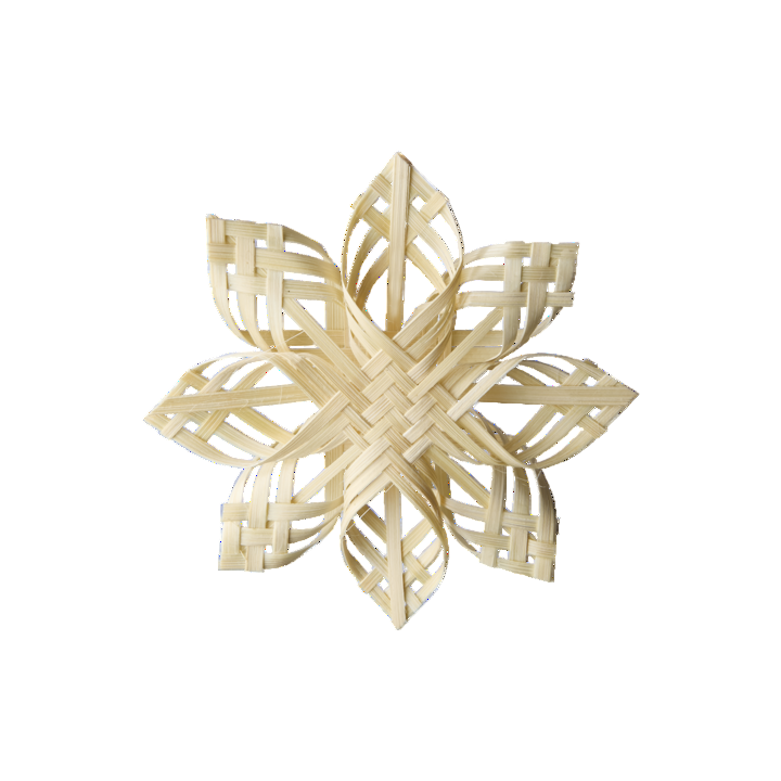 Scandinavian Braided Wood Snowflake Decoration | 3 Sizes