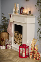 Scandi Straw Christmas Goat With Red Ribbon | Three Sizes