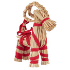 Scandi Straw Christmas Goat With Red Ribbon | Three Sizes