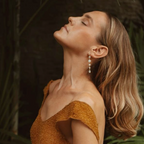 Cascade Earrings in Gold with Moonstone