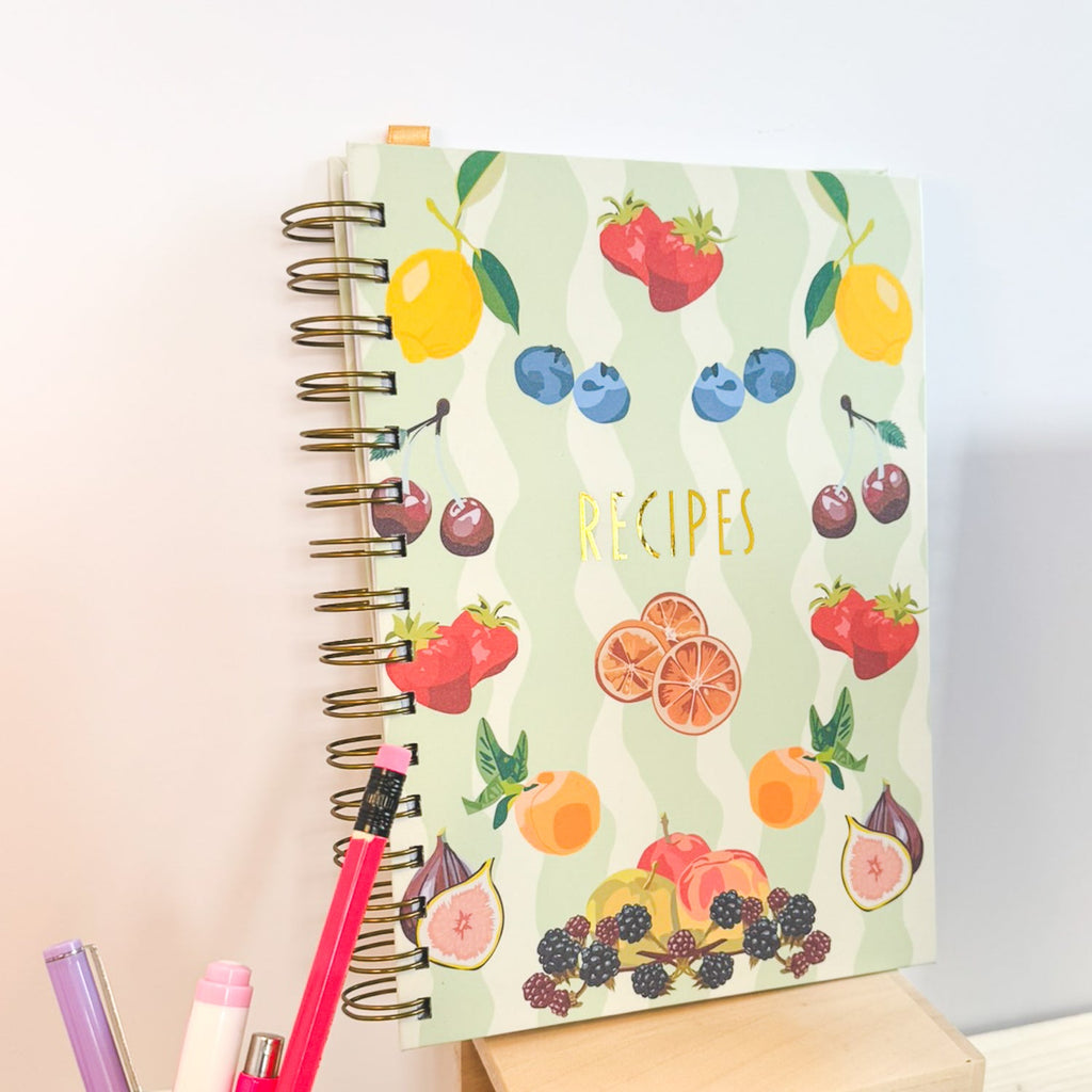Seasonal Fruits Spiral Bound Recipe Notebook
