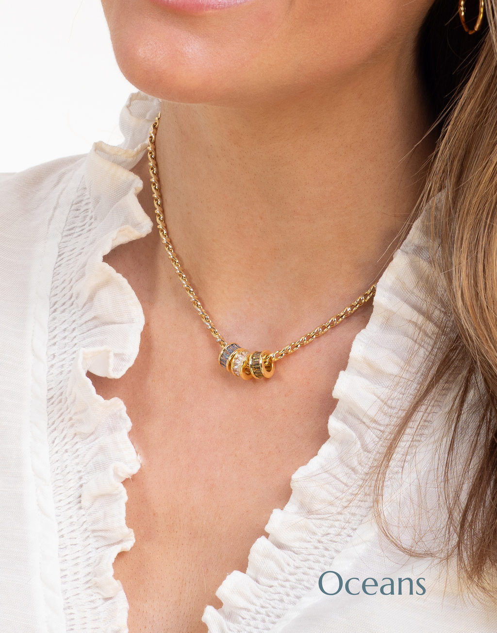 Sephy Gold Rondelle Necklace