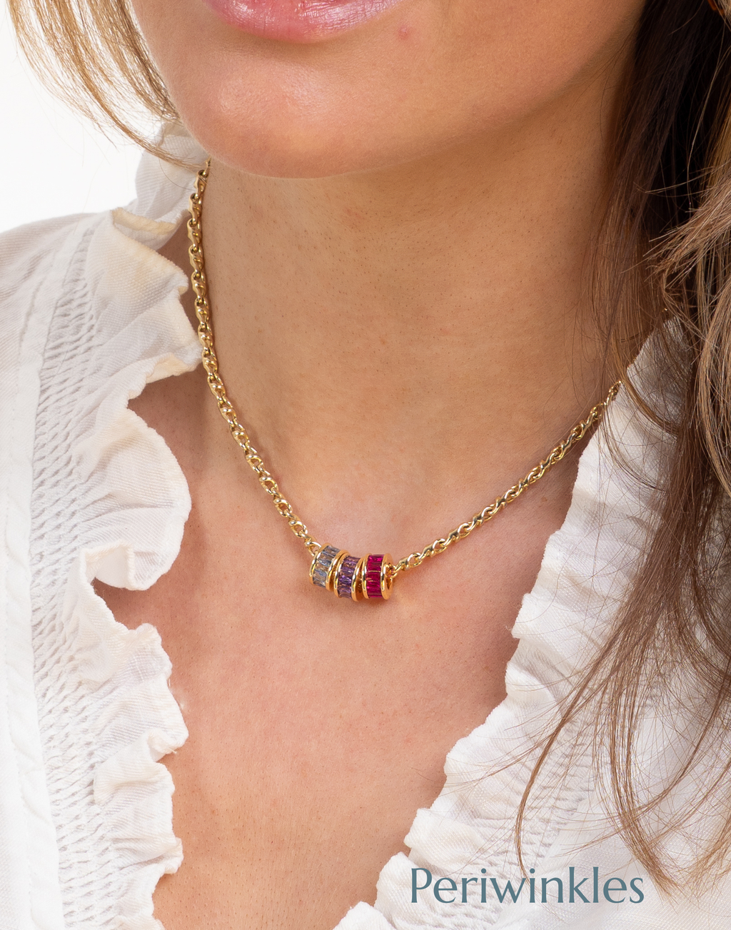 Sephy Gold Rondelle Necklace
