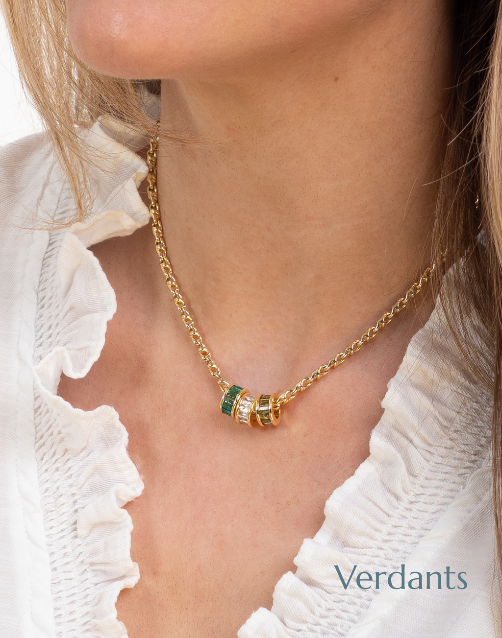 Sephy Gold Rondelle Necklace