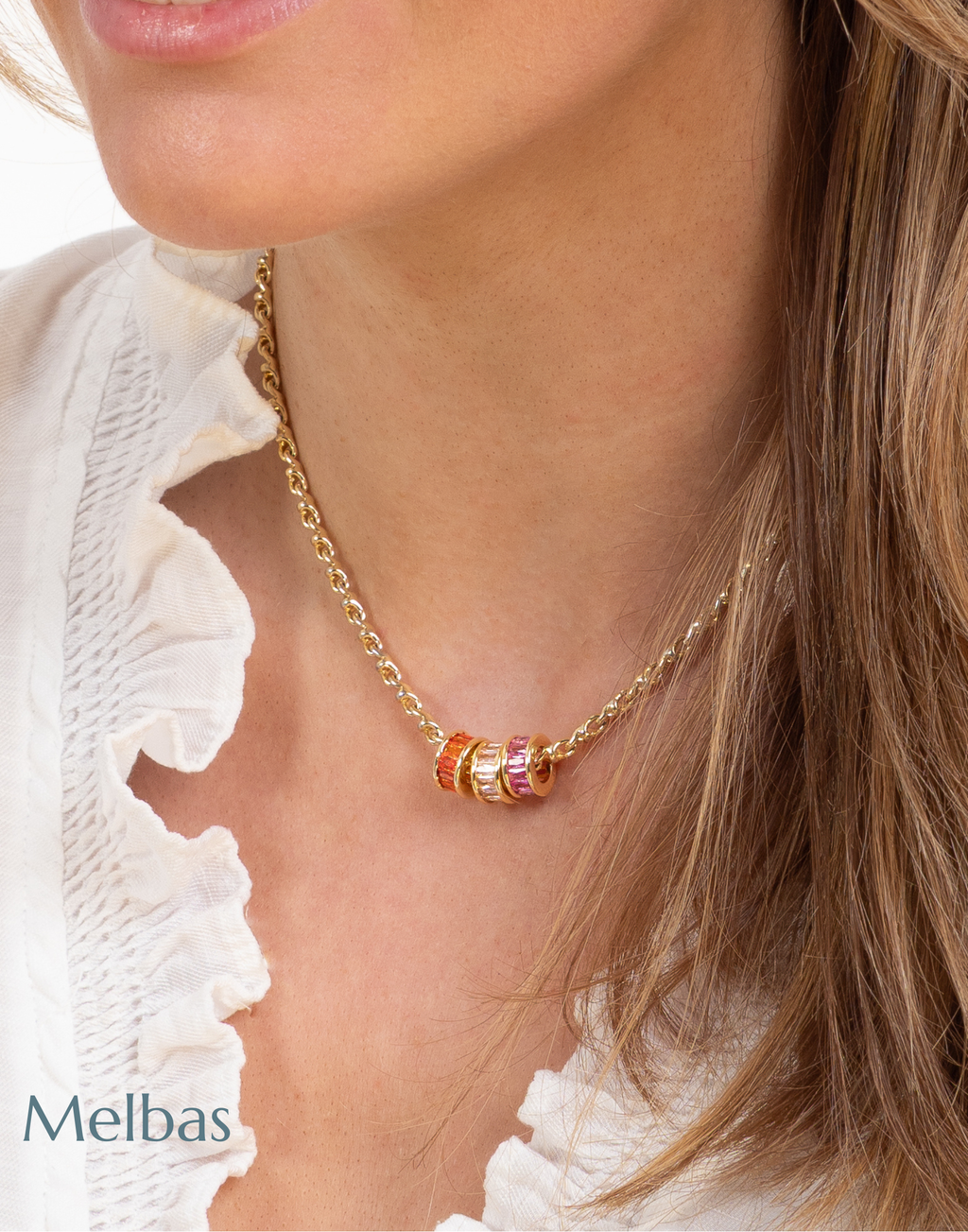 Sephy Gold Rondelle Necklace