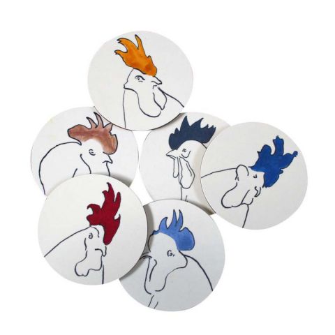 Hen Coasters set of 6