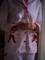Sian Esther X Gail Jones Pink Bow Velvet Pyjamas