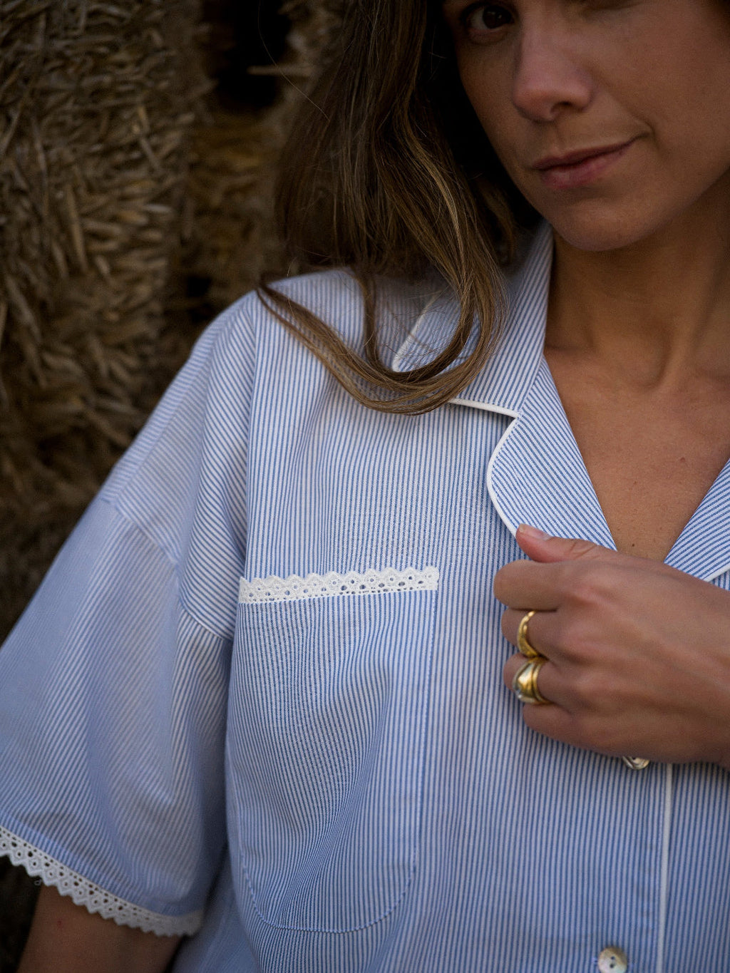 Demi Fine Stripe Short Pyjama Set