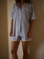 Demi Fine Stripe Short Pyjama Set