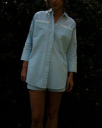 The Green Stripe Seersucker Resort Shirt