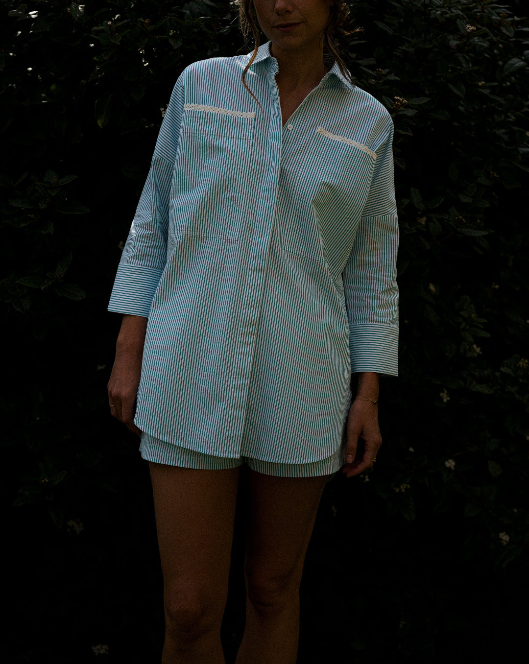 The Green Stripe Seersucker Resort Shirt