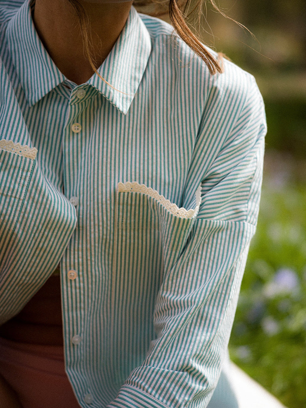 The Green Stripe Seersucker Resort Shirt