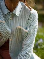 The Green Stripe Seersucker Resort Shirt