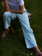 The Green Stripe Seersucker Palazzo Pants