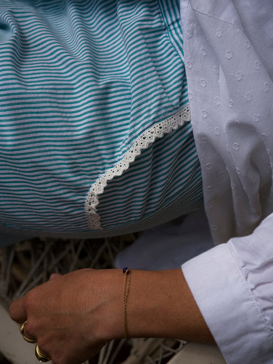 The Green Stripe Seersucker Resort Shorts