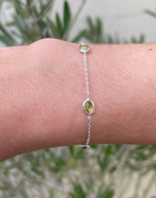 Silver Peridot Bracelet