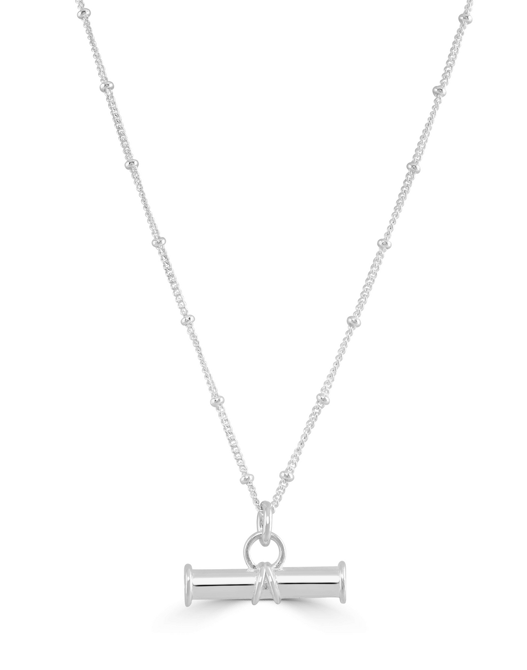 Silver T-Bar Necklace