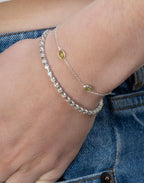Silver Peridot Bracelet