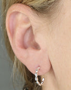 Silver Seed Hoop Earrings