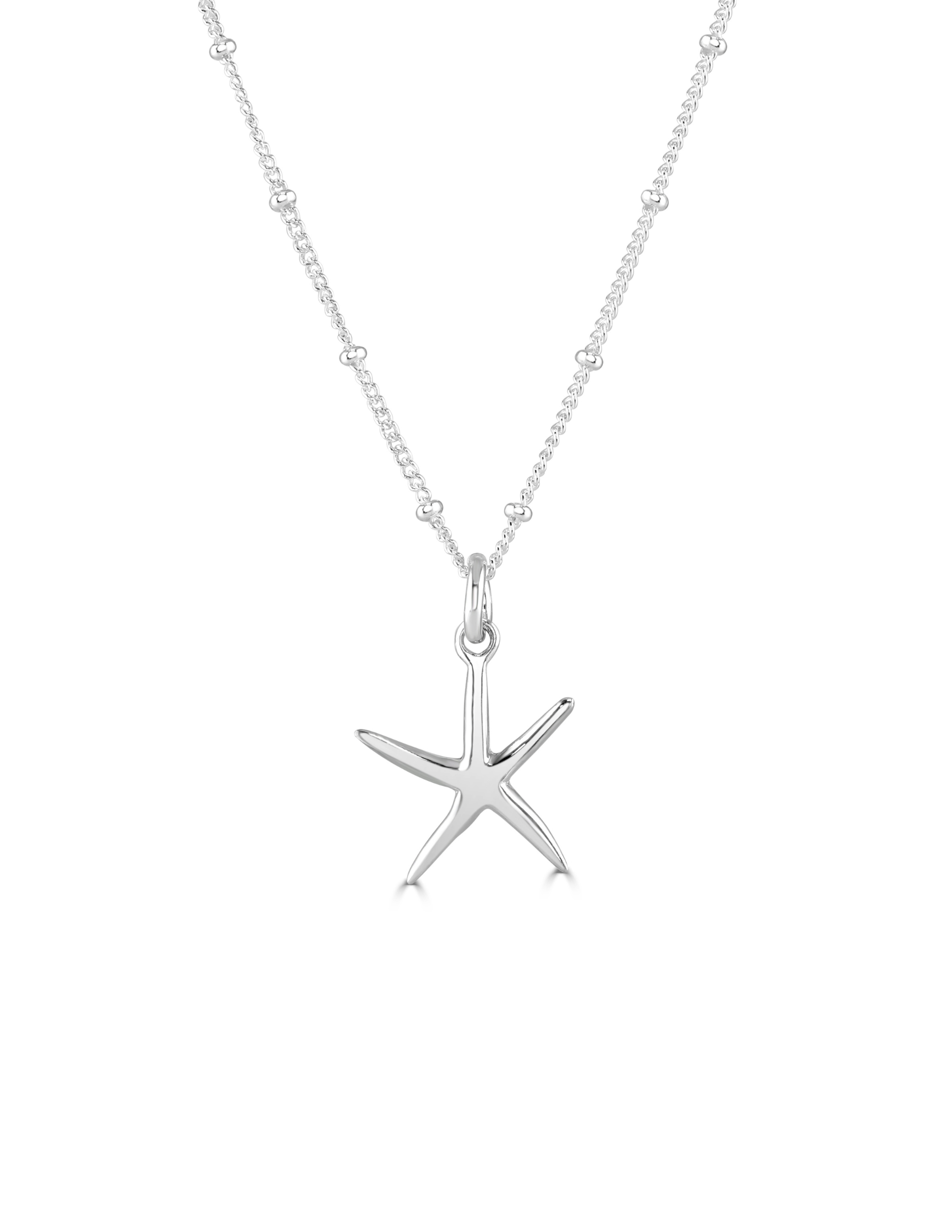 Silver Starfish Necklace