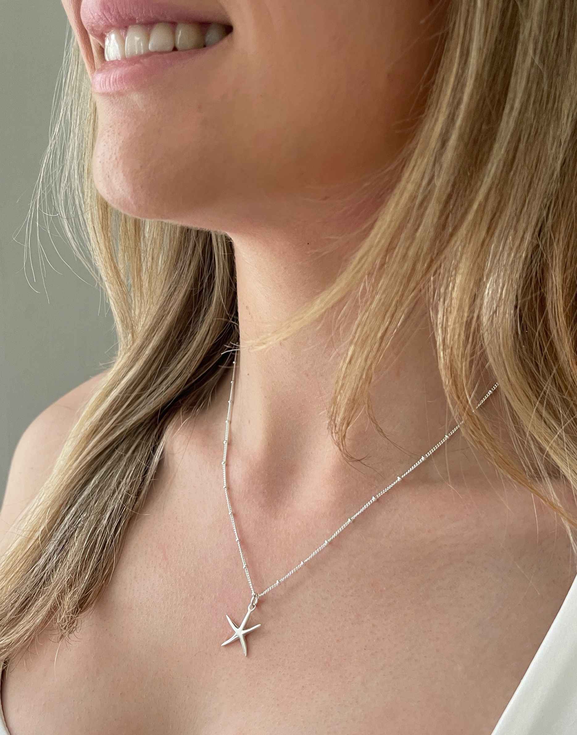 Silver Starfish Necklace