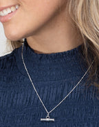 Silver T-Bar Necklace