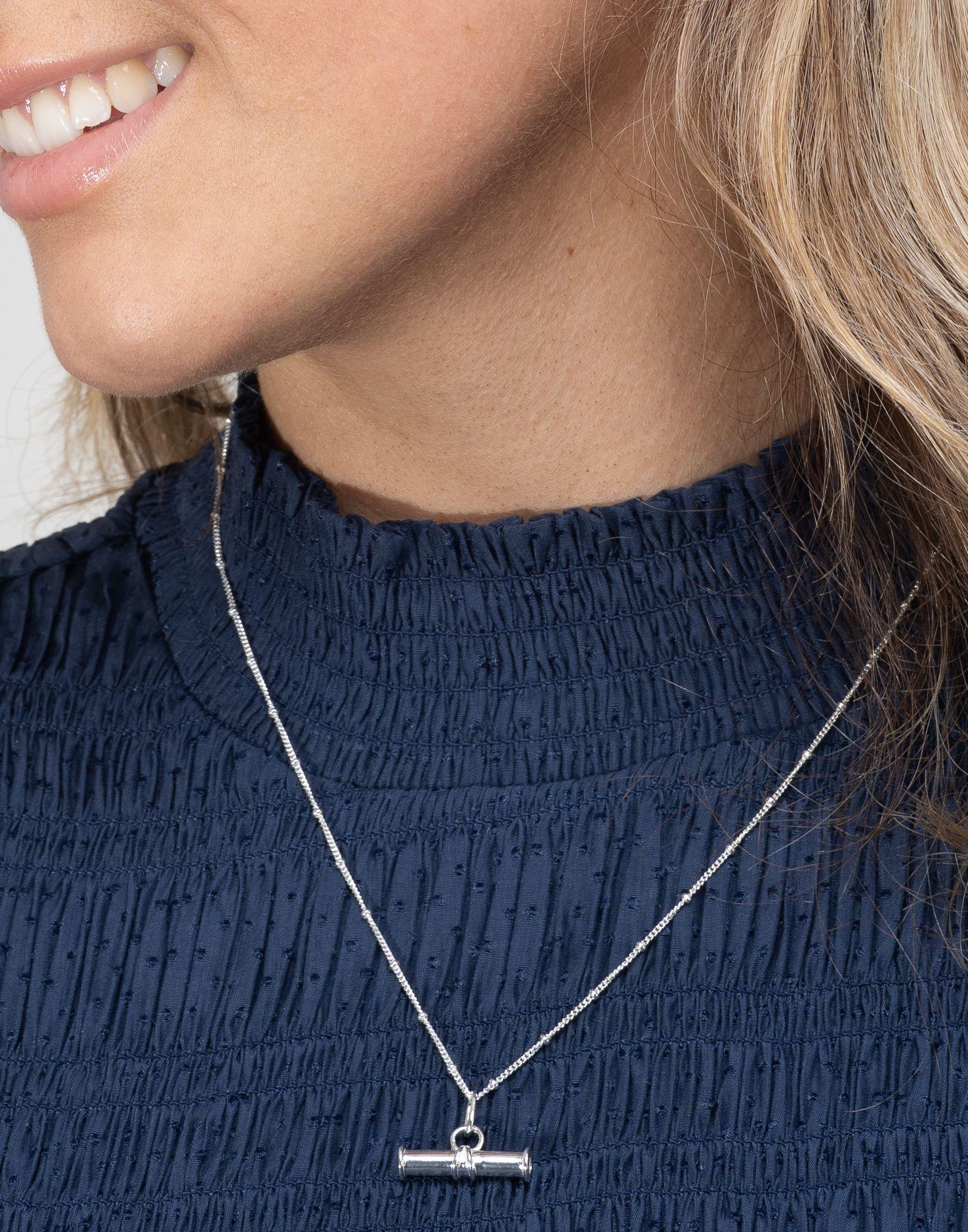 Silver T-Bar Necklace