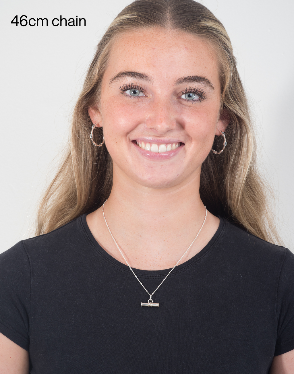 Silver T-Bar Necklace
