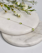 Silver Peridot Bracelet