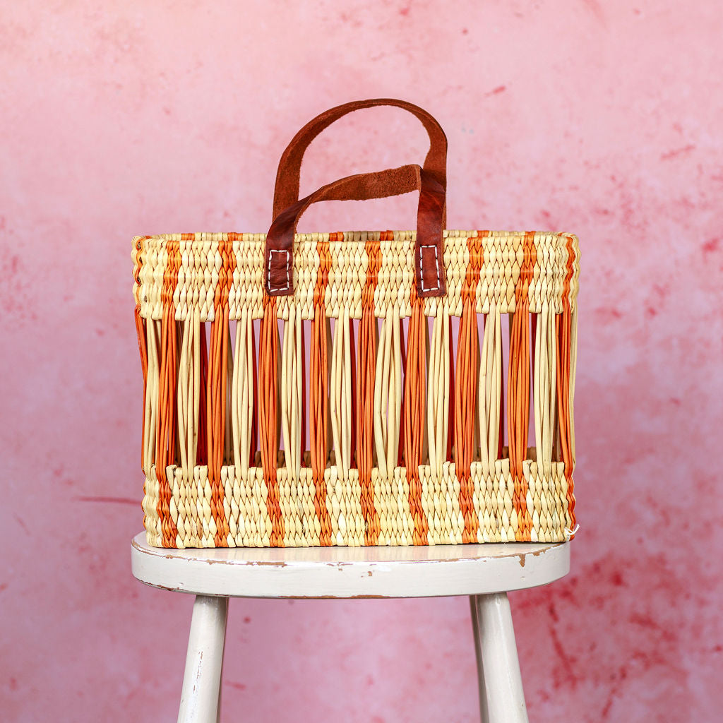 Open Weave Oblong Basket