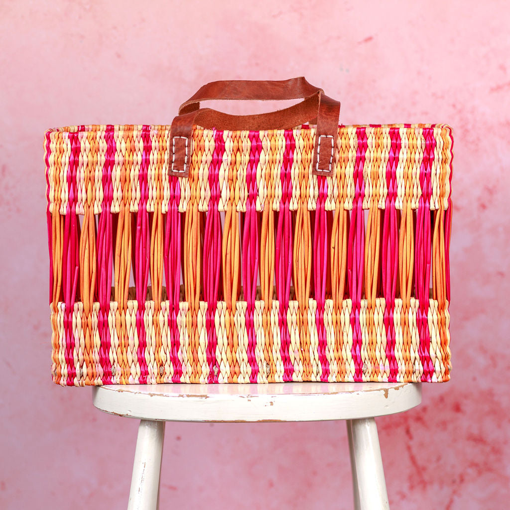 Open Weave Oblong Basket
