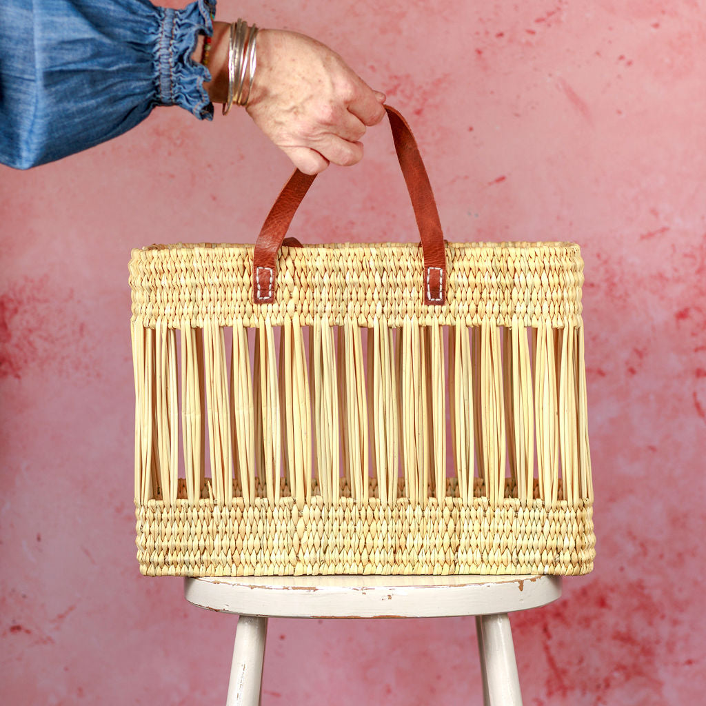 Open Weave Oblong Basket
