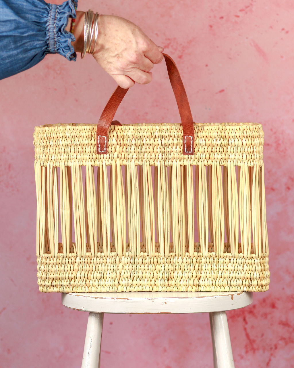 Open Weave Oblong Basket