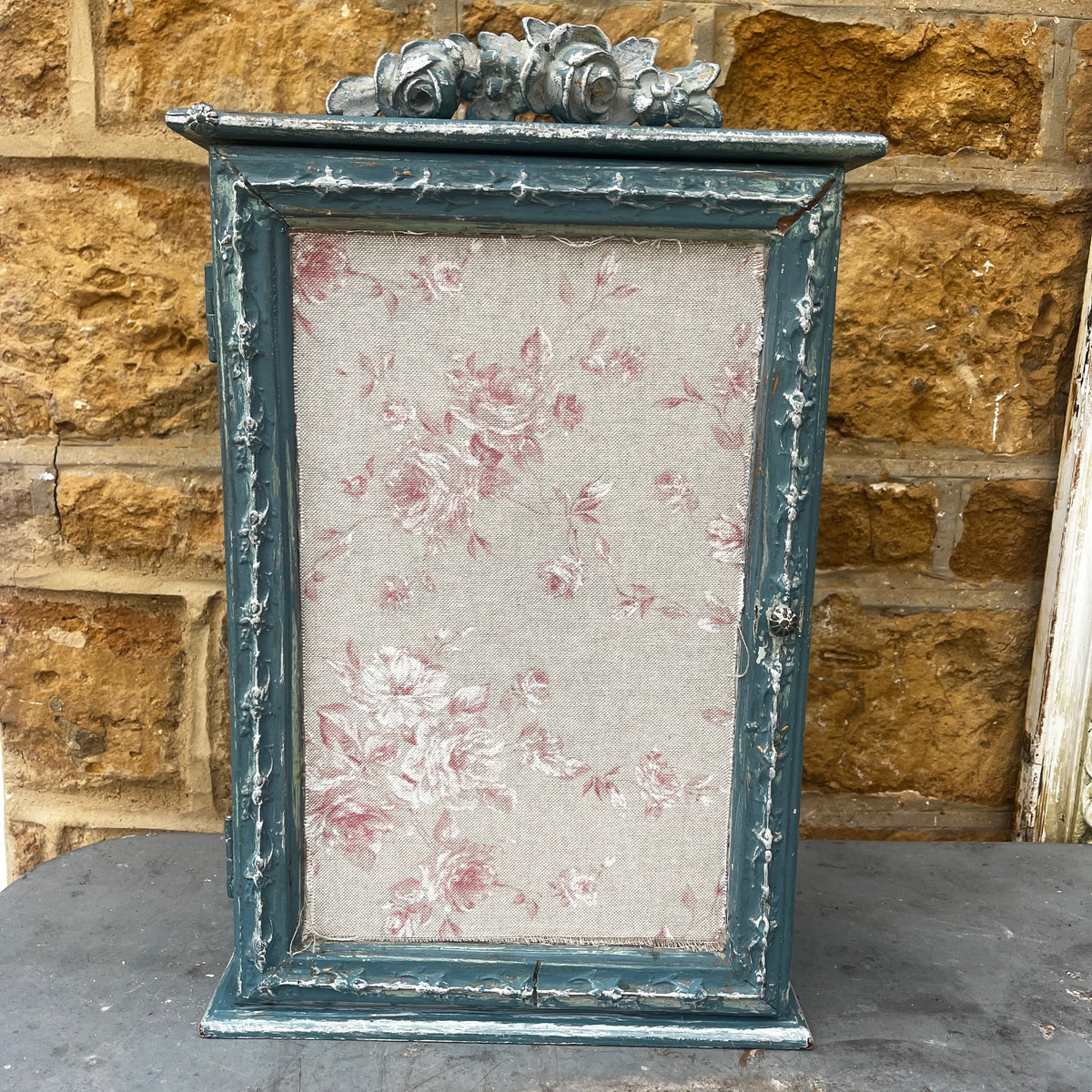 Small Decorative Vintage Blue Cupboard