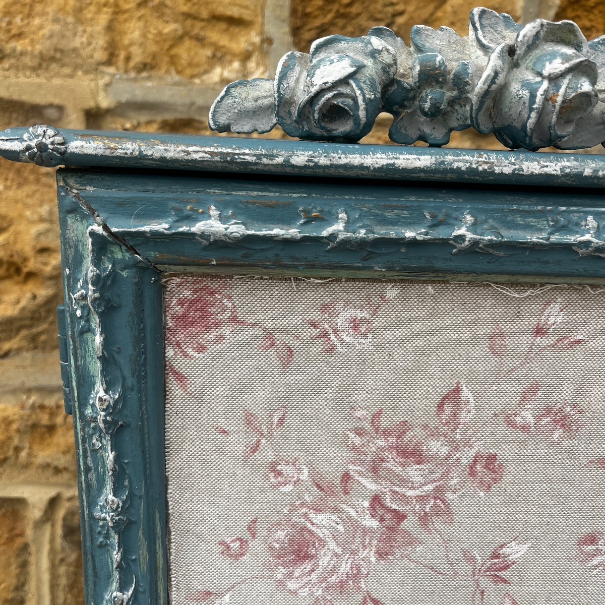 Small Decorative Vintage Blue Cupboard