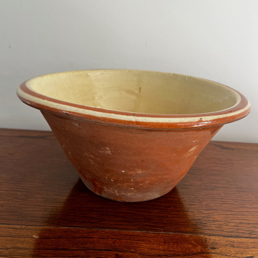Small 19th Century English Red Earthenware Diary Bowl