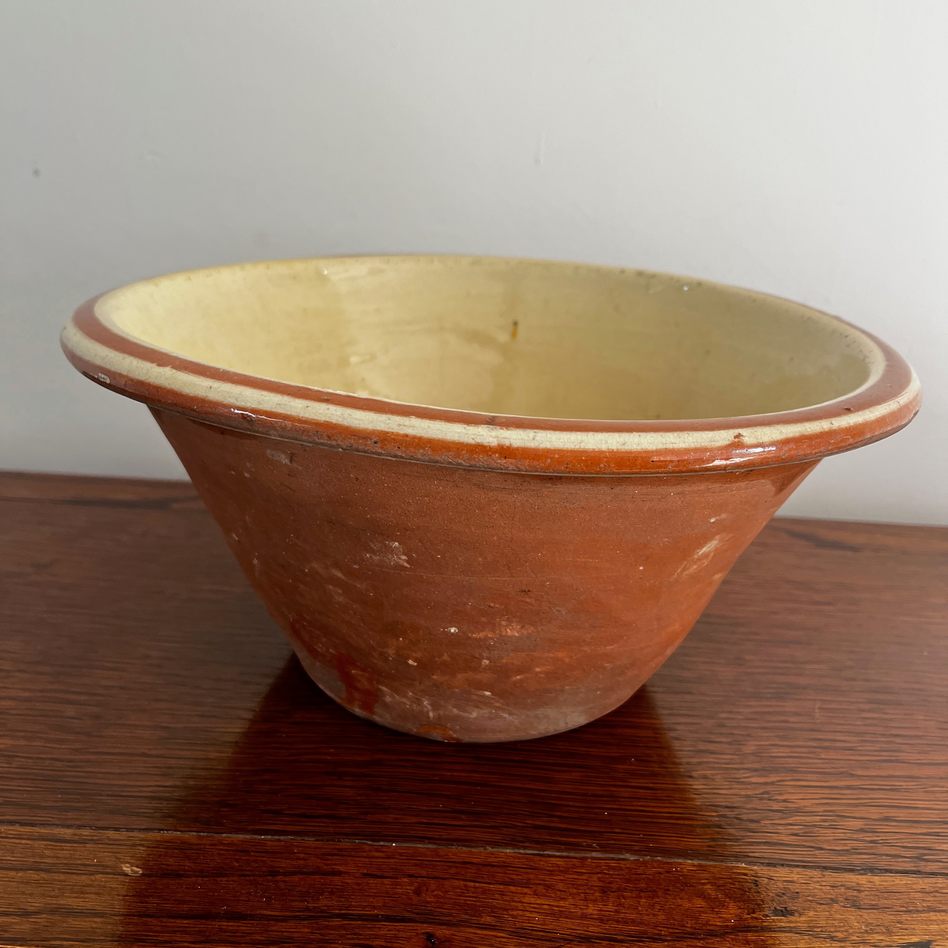 Small 19th Century English Red Earthenware Diary Bowl