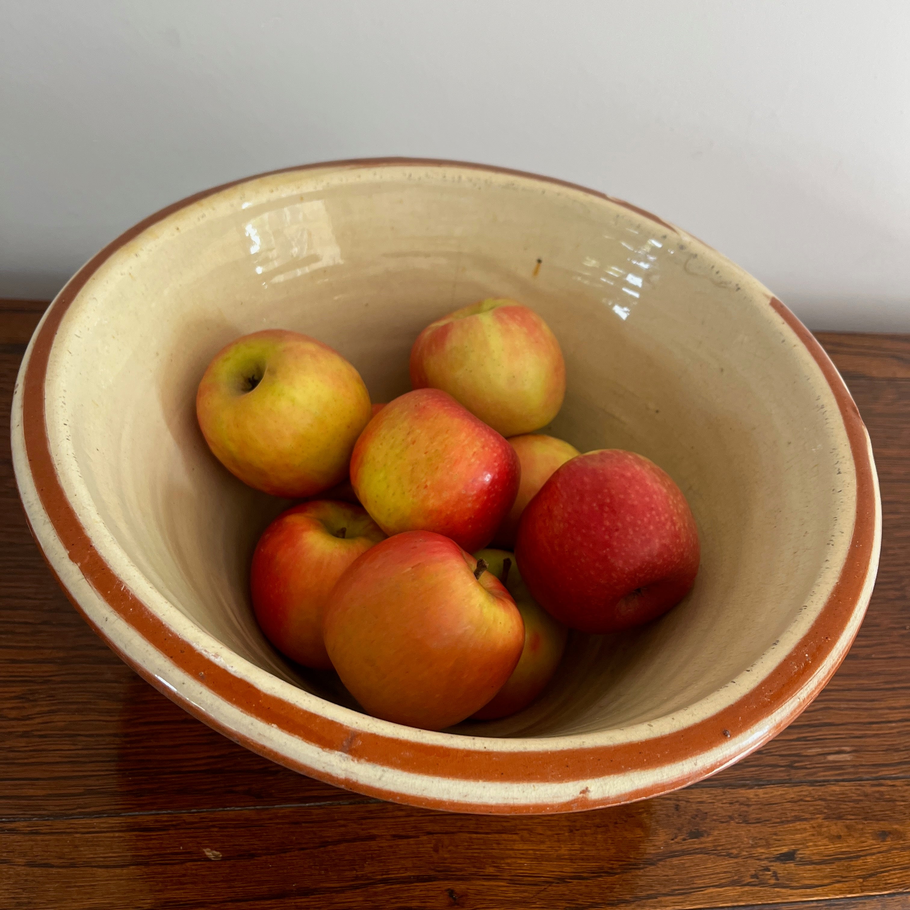 Small 19th Century English Red Earthenware Diary Bowl