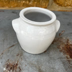 Small White Vintage French Confit Pots