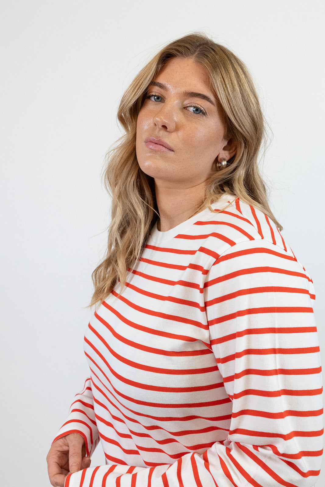Sonny Midweight Organic Cotton Red Breton T-Shirt