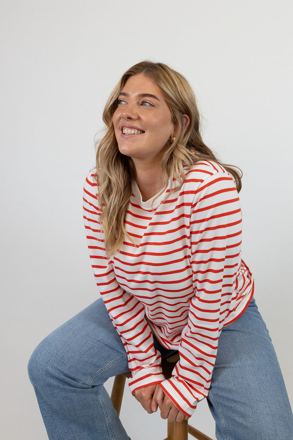 Sonny Midweight Organic Cotton Red Breton T-Shirt