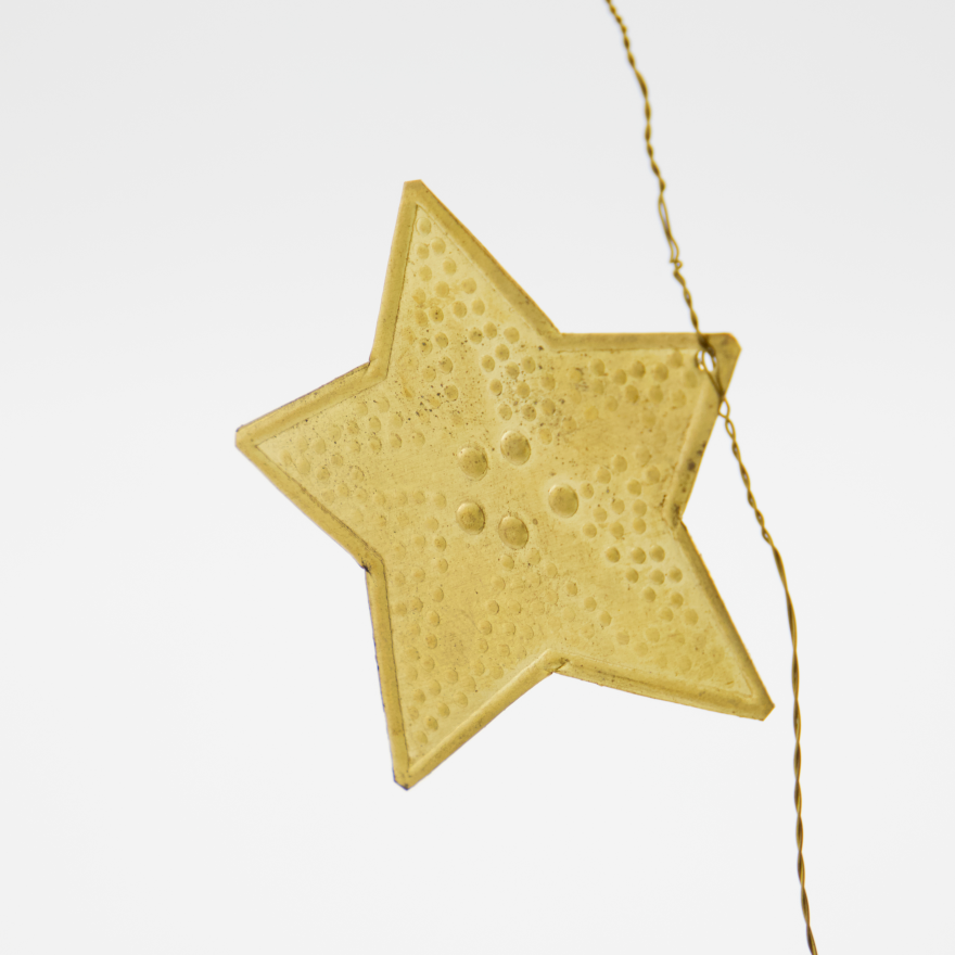 Star Garland | Embossed Antique brass | 2M